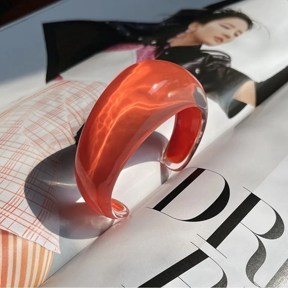 Orange‎ Resin Cuff Bracelet